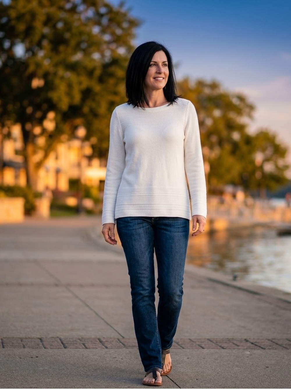 NWT Karen Scott Ottoman Pullover – Winter White Boatneck 100% Cotton, XL